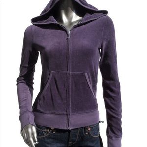 Juicy Couture eggplant velour track jacket S